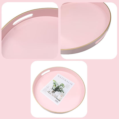 Green Decorative Tray with Handles, Versatile Serving Tray for Coffee Table, Ottoman, Ideal for Serving, Displaying, Organizing, 15.7"*10.2"*1.57"