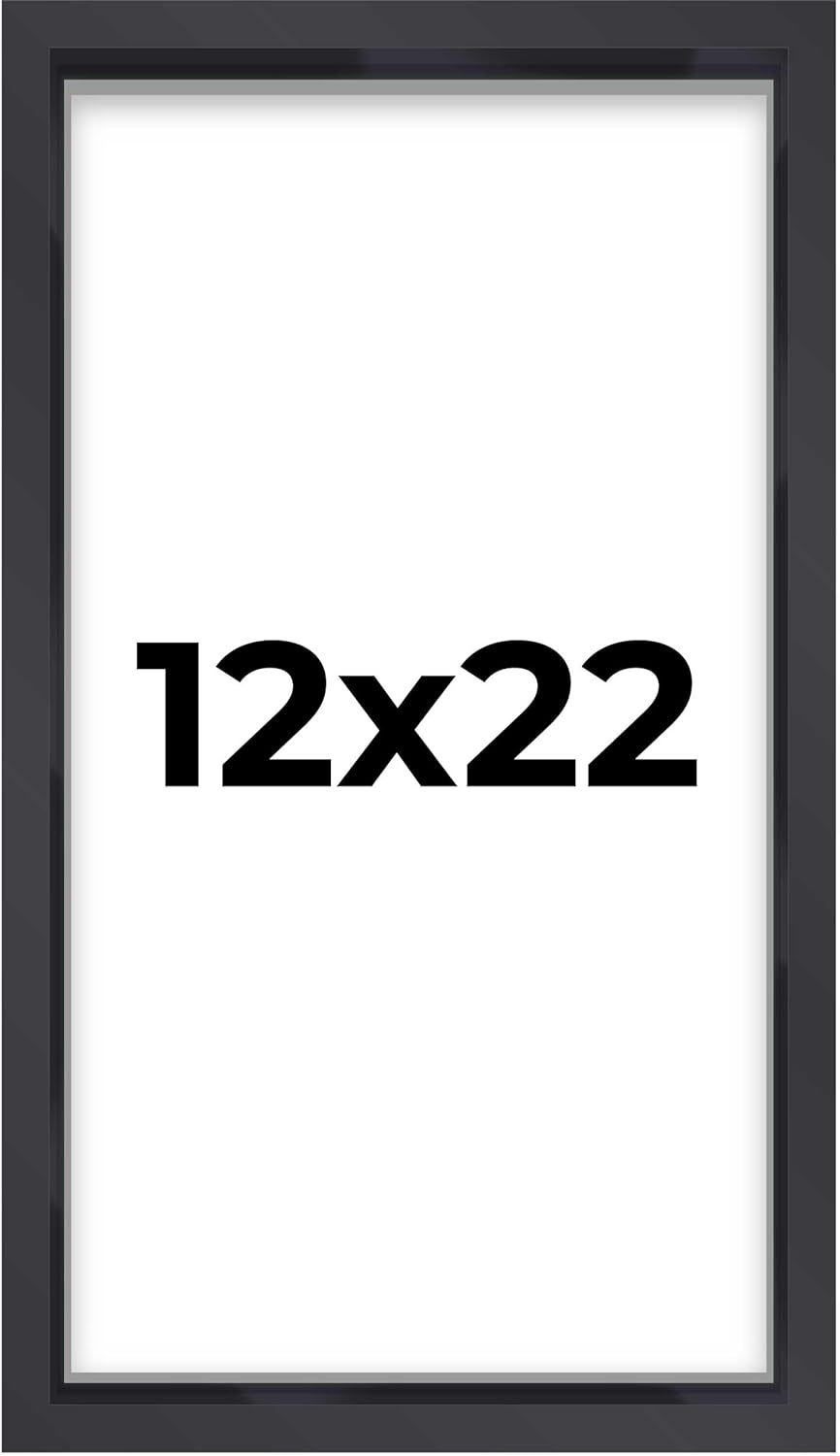 14x14 Shadow Box Black | 3/4" Depth of Usable Space | Solid Wood Pine | Includes UV Resistant Acrylic Plexiglass, Acid-Free Backing & Hanging Hardware | Made to Order in USA - Colors B