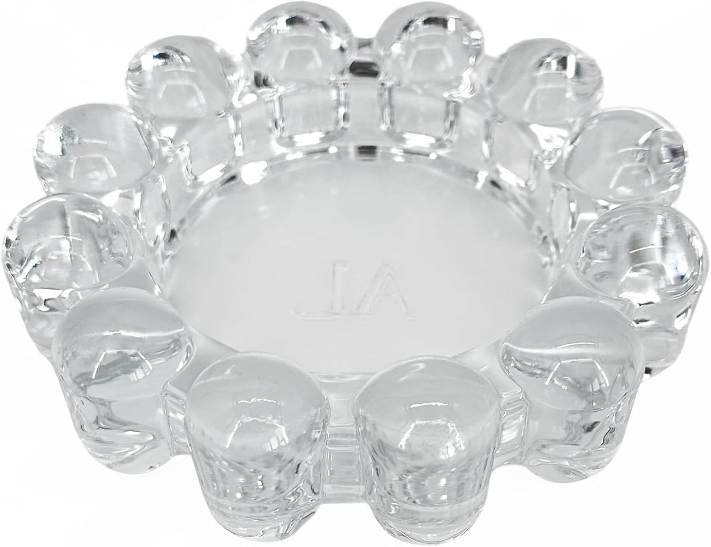 Alice Lane Original Bubble Candle Dish – Chic Smoky Glass Candle Dish for Home Decor – Decorative Modern Candle Holder for Small Candles & Diffusers