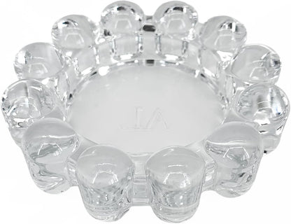 Alice Lane Original Bubble Candle Dish – Chic Smoky Glass Candle Dish for Home Decor – Decorative Modern Candle Holder for Small Candles & Diffusers