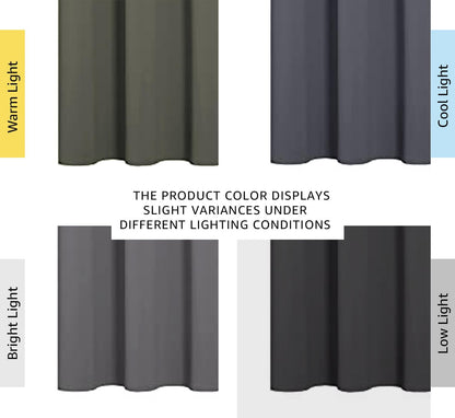 NICETOWN Halloween Pitch Black Solid Thermal Insulated Grommet Blackout Curtains/Drapes for Bedroom Window (2 Panels, 42 inches Wide by 63 inches Long, Black) - Colors E