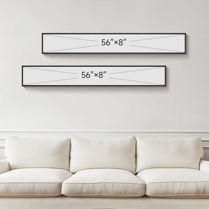 Long Narrow Framed Neutral Abstract Vertical Wall Art Set, 2 Piece Modern Canvas Prints Paintings Artwork for Walls, Beige and Brown Minimalist Pictures for Hallway Entryway Living Room Bedroom Decor