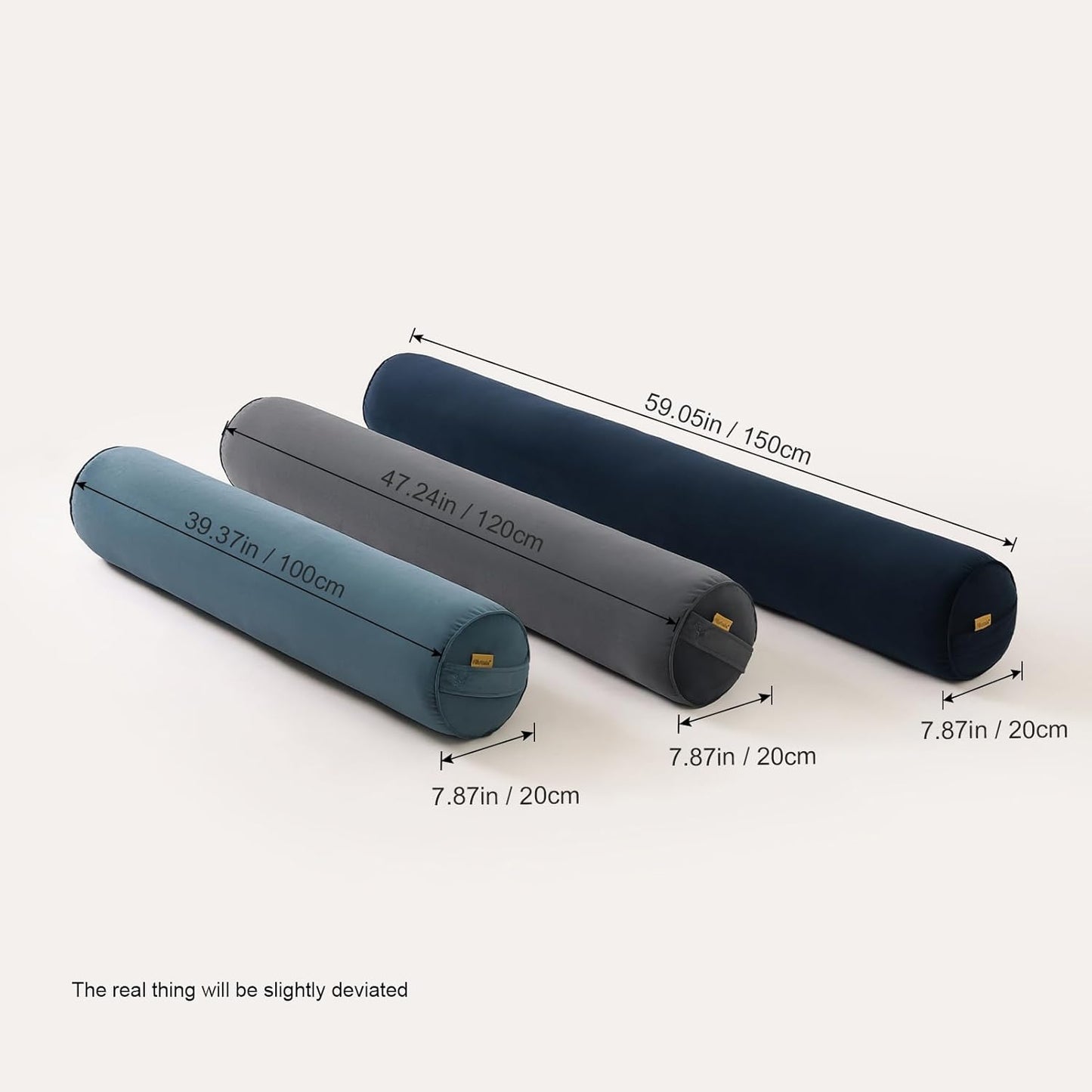 Body Pillow for Adults,Long Round Pillow,Big Cylindrical Pillow,Large Full Bolster Pillows for Side Sleepers (Steel Gray, 47.24"*7.87")