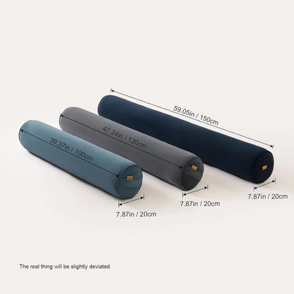 Body Pillow for Adults,Long Round Pillow,Big Cylindrical Pillow,Large Full Bolster Pillows for Side Sleepers (Steel Gray, 47.24"*7.87")