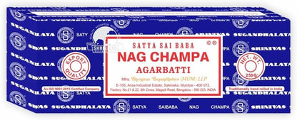 Satya Sai Baba Nag Champa Agarbatti, 250gms Hand Rolled Fine Quality Incense Sticks for Purification, Relaxation, Positivity, Yoga, Meditation
