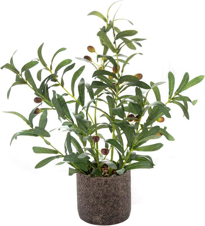 AlphaAcc Artificial Plants Decor Greenery Fake Succulents Indoor Potted Fake Plant with Rustic Black Clay Planter for Home Decor Farmhouse Room Bathroom Bedroom Kitchen Office Table Decor
