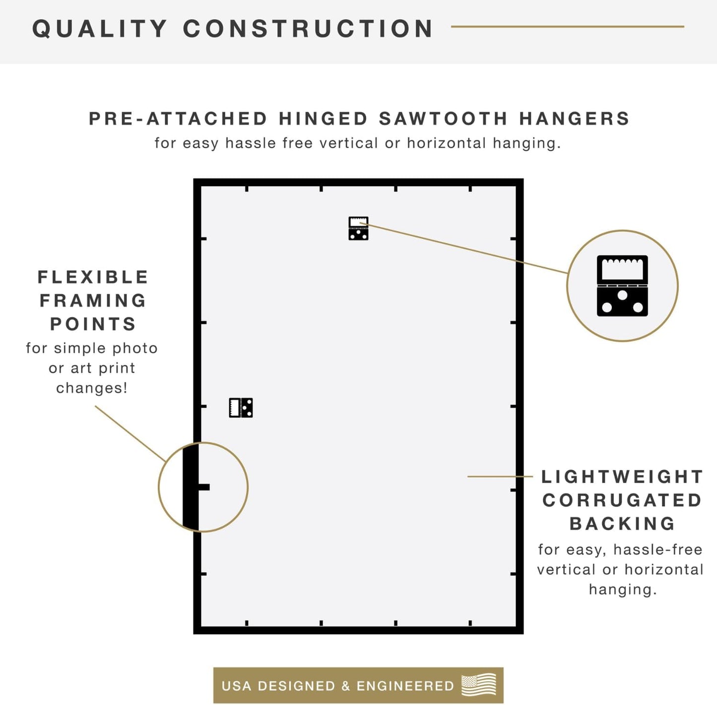 MCS Trendsetter 24x36 Poster Frame Black High-Gloss, Vertical & Horizontal Wall Hanging Large Picture Frame for Photos, Posters & Art Prints (1-Pack)