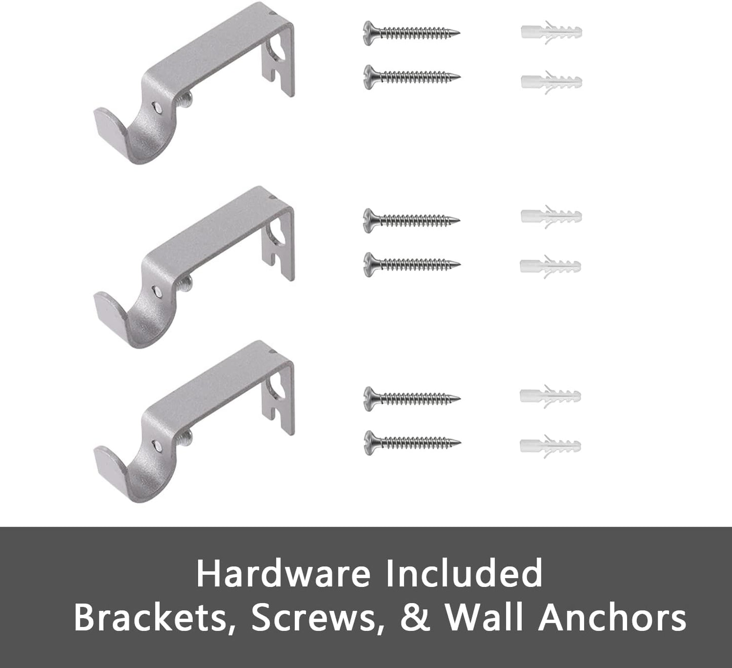 GXOACKJ Curtain Rods for windows 32-48 inch, 5/8 inch Decorative Curtain Rod Set, Matte Black Splicing Heavy Duty Metal Curtain Rod with Brackets