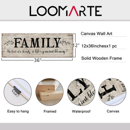 Quotes Wall Decor Enjoy the Little Things Sign Family Wall Signs Canvas Prints Rustic Wooden Wall Art Wood Pictures for Living Room Bedroom Office Home Decor, 6 X 17 Inch Framed