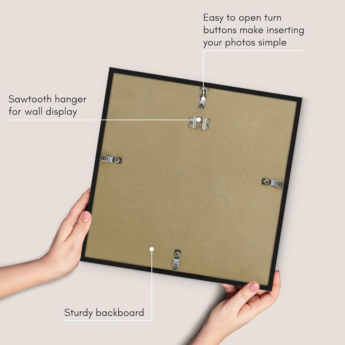 Americanflat 24x36 Poster Frame with Polished Plexiglass - Streamline Collection - Thin Border Picture Frame for Wall Display - Hanging Hardware Included - Black - Colors C
