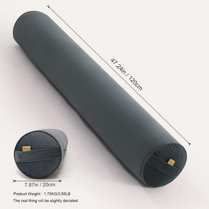 Body Pillow for Adults,Long Round Pillow,Big Cylindrical Pillow,Large Full Bolster Pillows for Side Sleepers (Steel Gray, 47.24"*7.87")