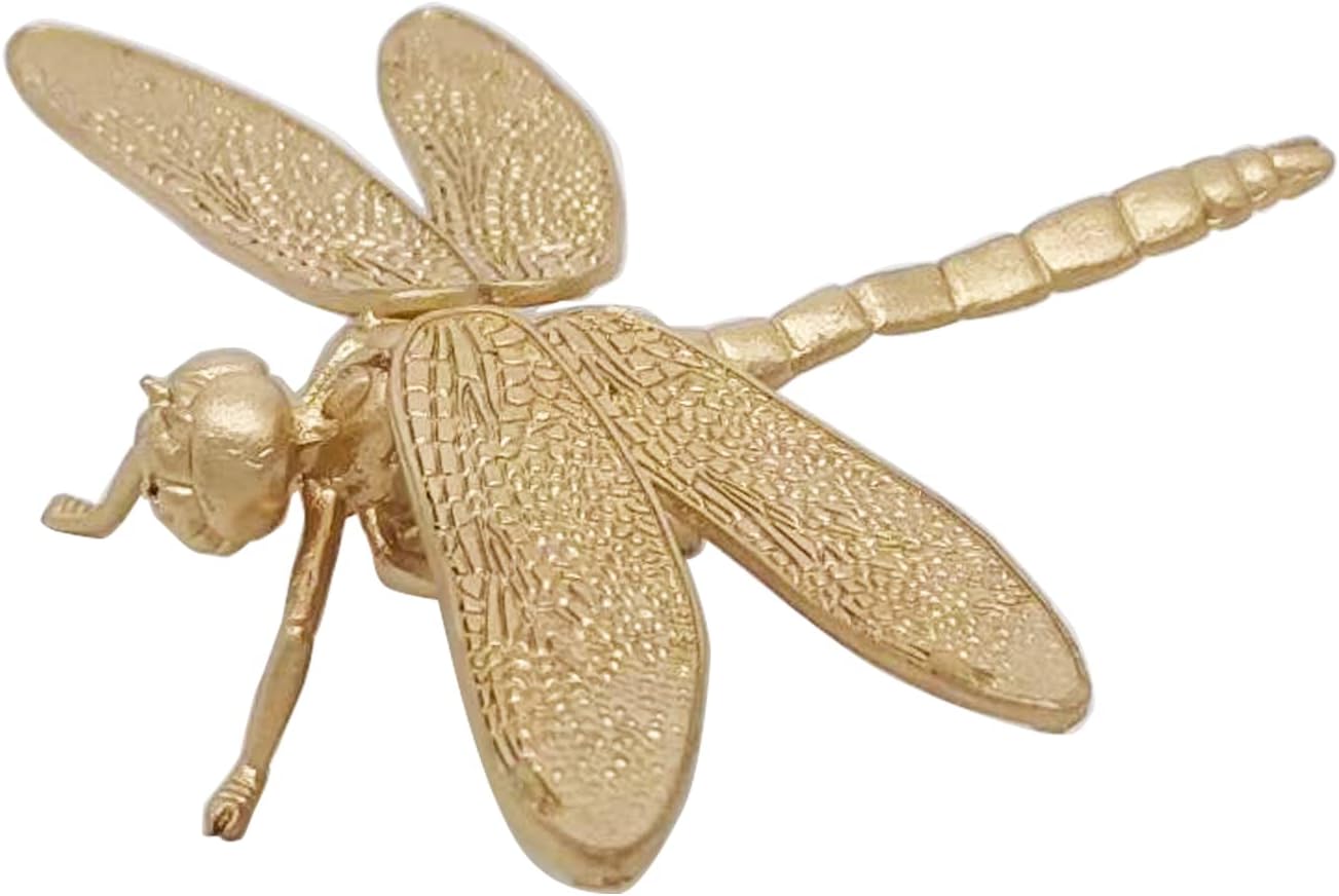 Gold Butterfly Sculpture Solid Metal Insect Ornament Mini Butterfly Figurine for Home Office Garden Desktop Decor