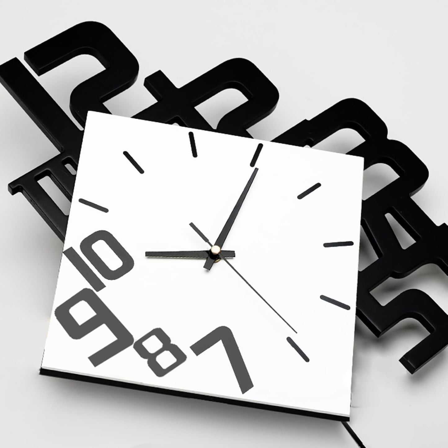 Decorative Wall Clock for Living Room Decor Large Modern Wall Clocks with Pendulum Battery Operated for Bedroom Office Kitchen Home Small Black Silent Wall Clock Non Ticking 11.8*22.4 Inch