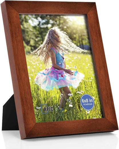 RPJC 5x7 Picture Frames Made of Solid Wood High Definition Glass for Table Top Display and Wall Mounting Photo Frame Black