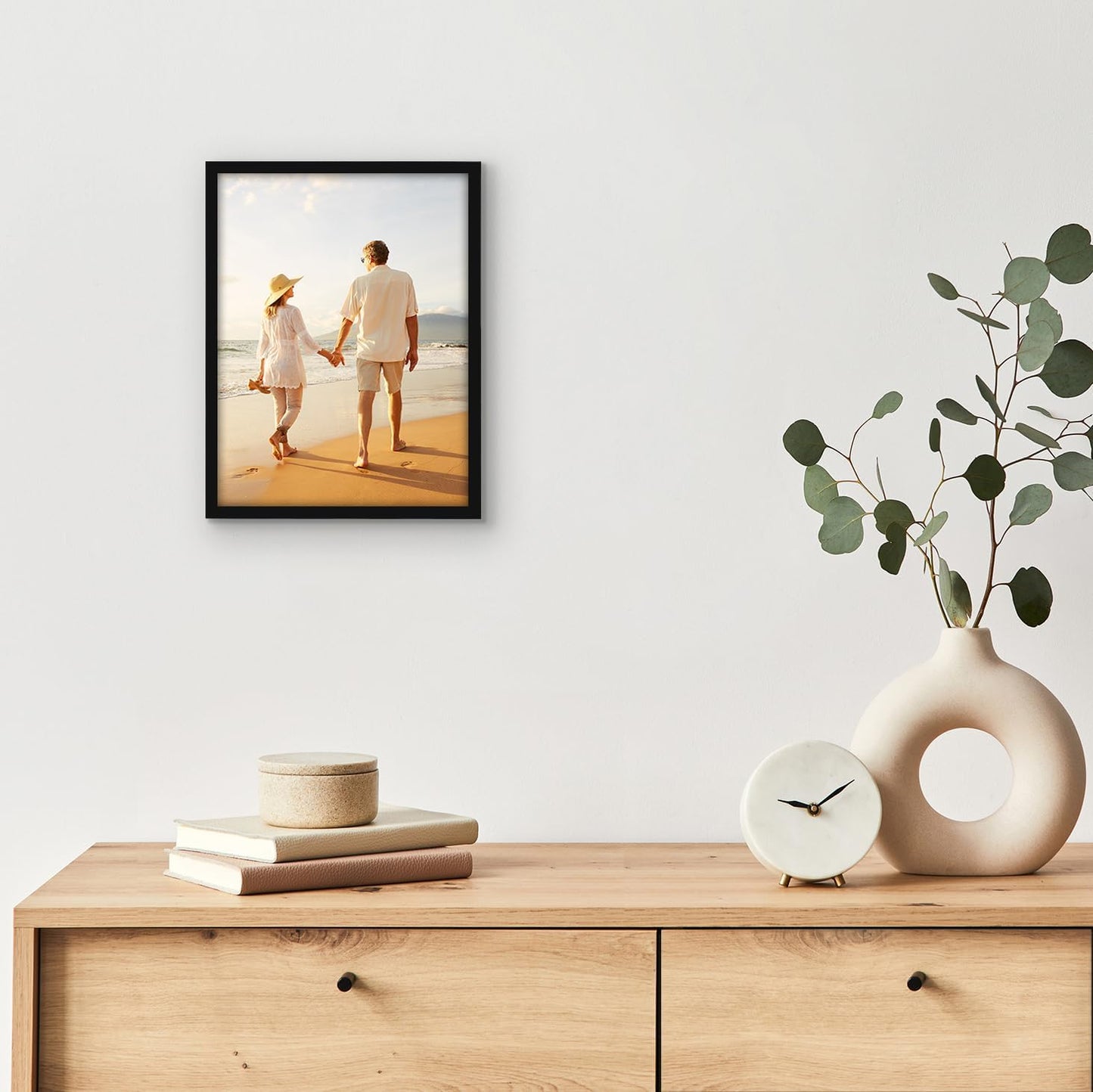 Americanflat 24x36 Poster Frame with Polished Plexiglass - Streamline Collection - Thin Border Picture Frame for Wall Display - Hanging Hardware Included - Black - Colors C