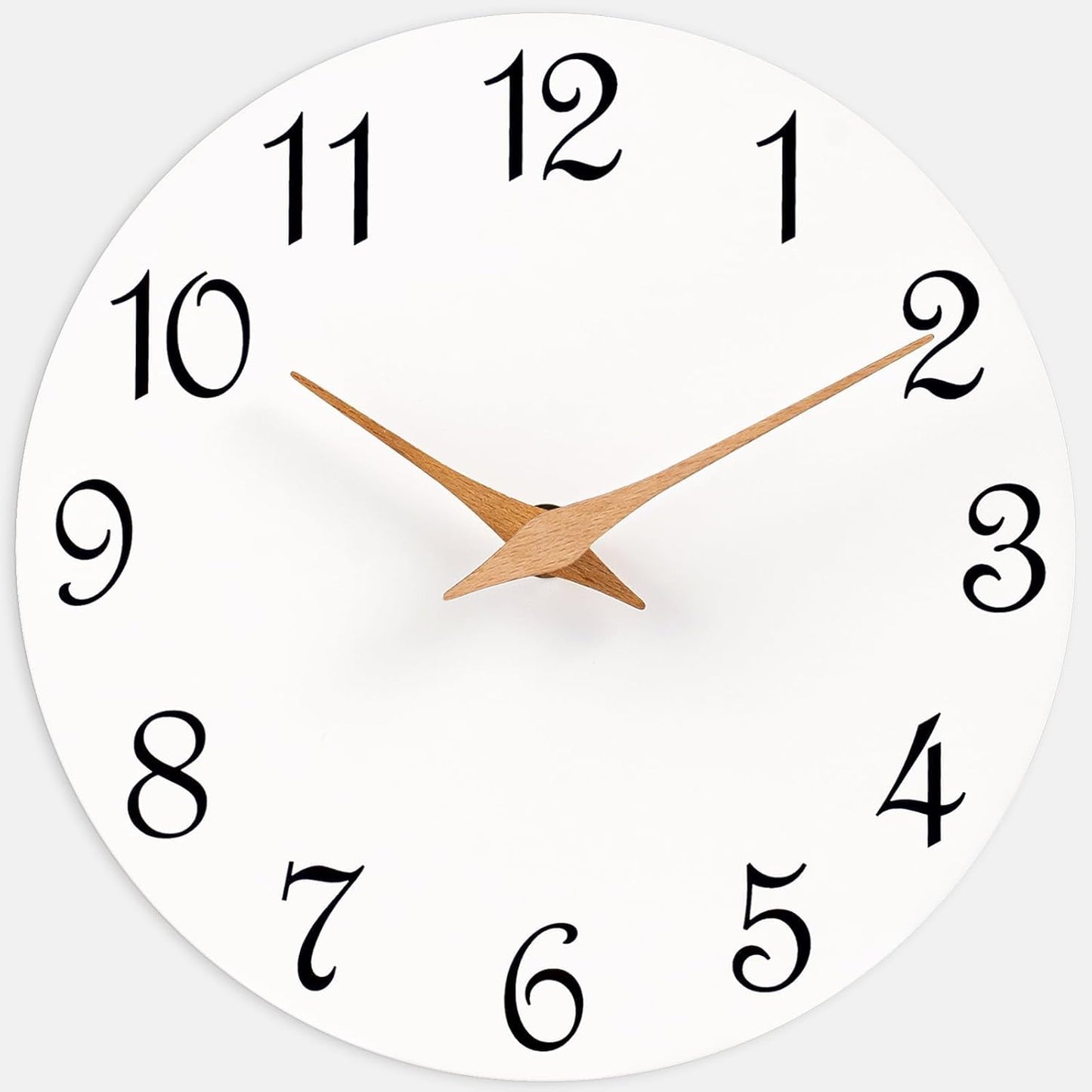 Mosewa Wall Clock 8 Inch Black Battery Operated Silent Non Ticking Simple Minimalist Rose Gold Numbers Decorative for Bedroom Living Room Kitchen Home Bathroom Office