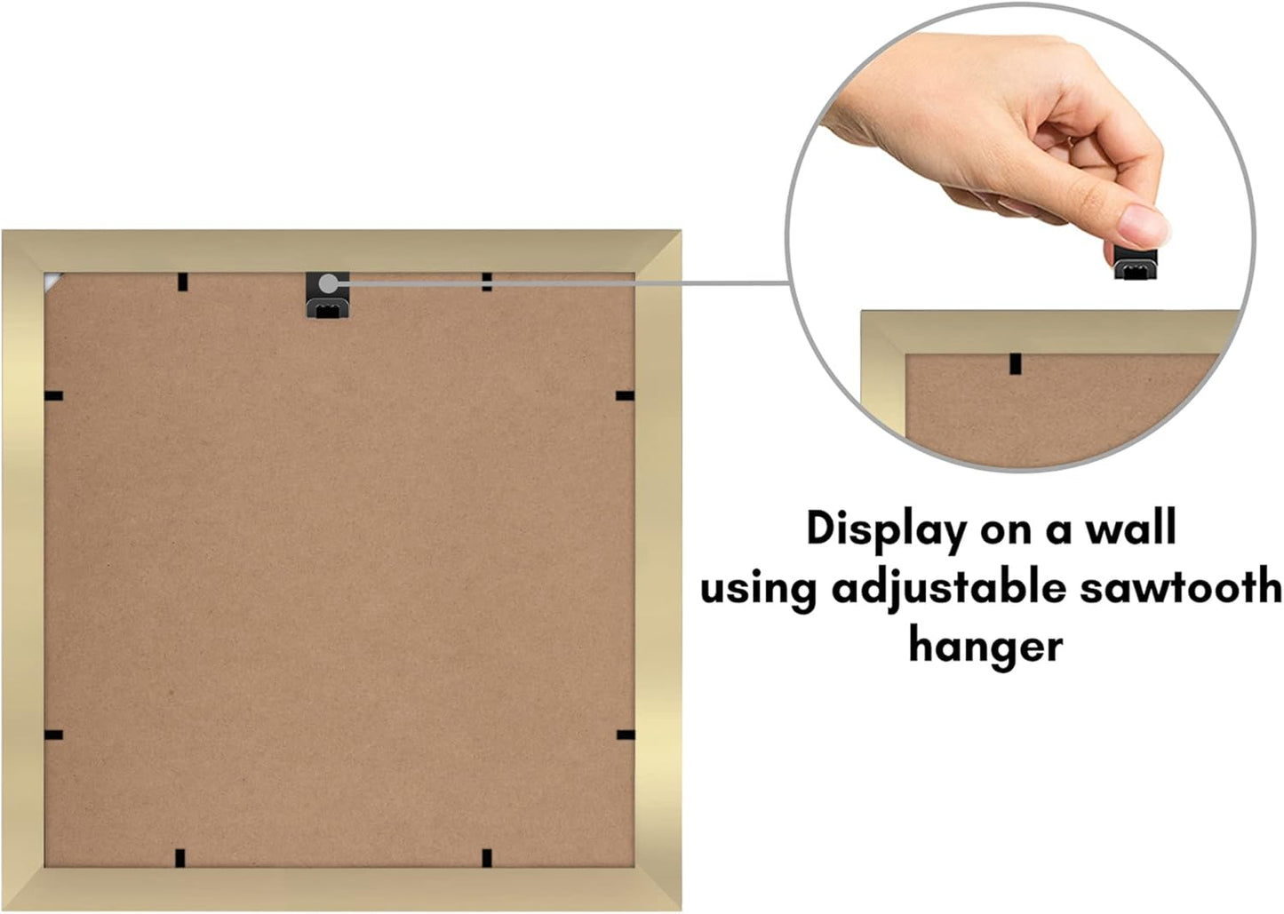 Americanflat 8x10 Picture Frame with Shatter-Resistant Glass - Use as 5x7 Frame with Mat or Display 8x10 Photo Without Mat - Signature Collection - Picture Frames for Tabletop and Wall Display - Black