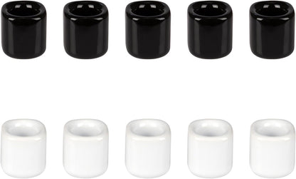 Mega Candles 5 pcs Black 1/2 Inch Diameter Ceramic Chime Ritual Spell Candle Holders, Great for Casting Chimes, Meditation, Rituals, Spells, Vigil, Witchcraft, Wiccan Supplies