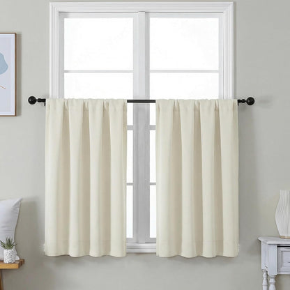 Simplebrand Ava Sage Green Blackout Curtains for Bedroom 63 Inch Length 2 Panels Set, Solid Thermal Insulated Energy Saving Rod Pocket Window Treatment Curtains Blackout Drapes, W40 x L63 Inch, Sage - Colors B