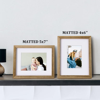 Egofine 12x16 Picture Frame Black, Covered by Plexiglass Made of Solid Wood, Display Pictures 9x12 and 11x14 with Mat or 12x16 Without Mat, for Wall Mounting Photo Frame - Colors A