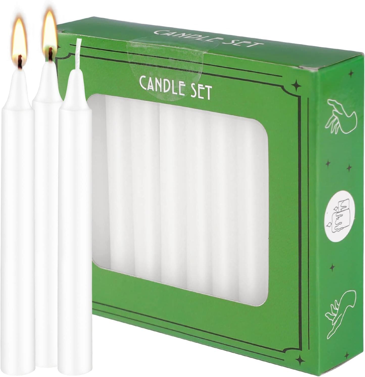 YOROXRG 40 Pack Spell Chime Candles-4 Inch Multi-Colored Taper Candles Sticks-for Home Decor Kitchen Decor Wedding Decoration-10 Colours