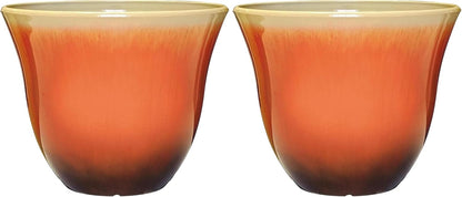 Classic Home and Garden Honeysuckle Resin Planters - Lightweight Indoor & Outdoor Plant Pots - UV-Resistant Plastic Flower Pots - Pot Planters for Flowers & Herbs (15" Tequila Sunrise)