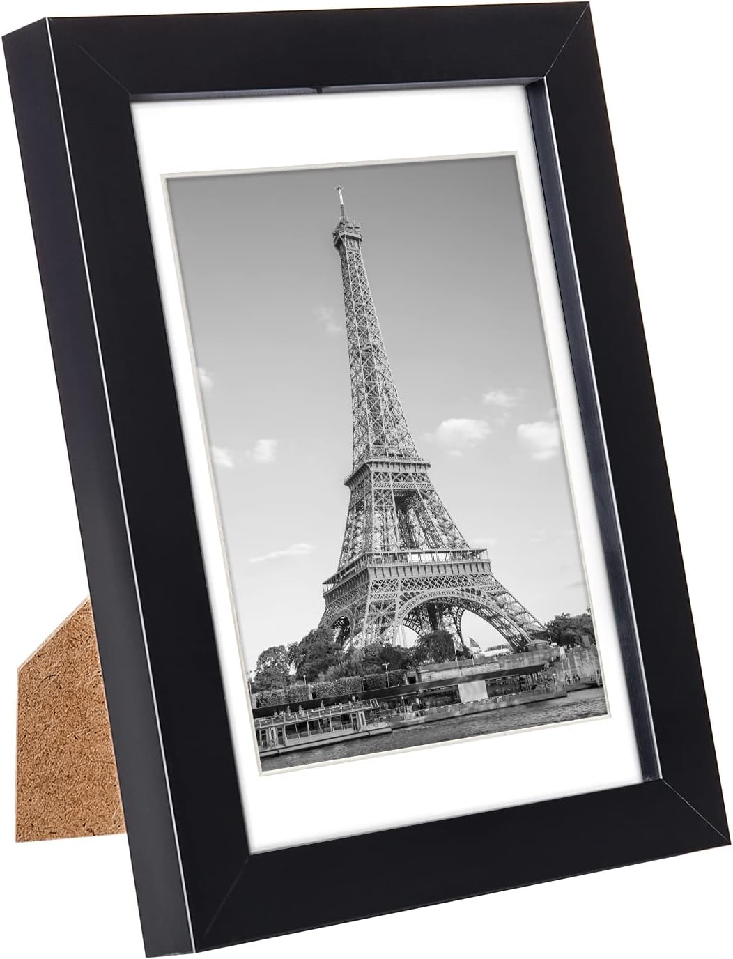 upsimples 5x7 Picture Frame Set of 10, Display Pictures 4x6 with Mat or 5x7 Without, Multi Photo Frames Collage for Wall or Tabletop Display, Black