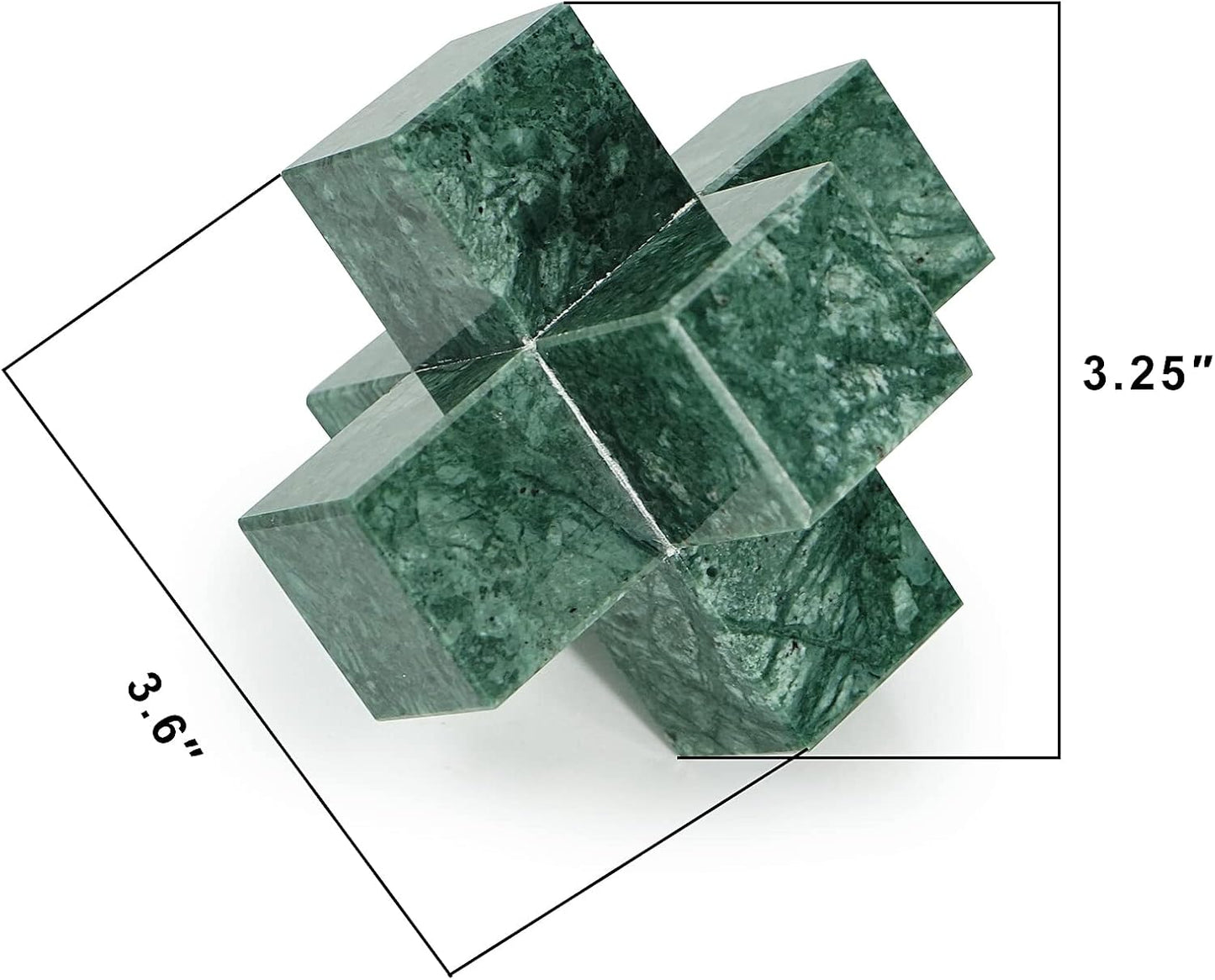 DreamsEden Small Geometric Sculpture, Metal Cube Decorative Ornaments Modern Home Decor Accent