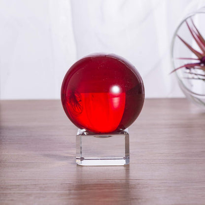 LONGWIN 50mm(2 inch) K9 Photography Solid Crystal Glass Ball Sphere with Free Stand Suncatcher (Clear)
