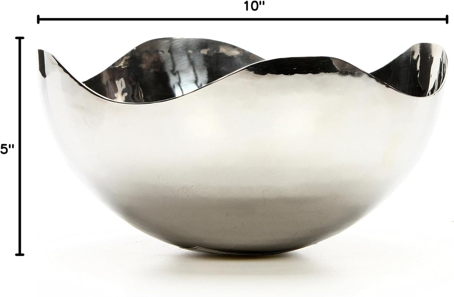 Hosley 5.75 Inch Diameter Silver Finish Metal Bowl, Ideal for Potpourri, LED Candles, Weddings, Special Events, Center Pieces, Craft. Use Decor to Coordinate O3