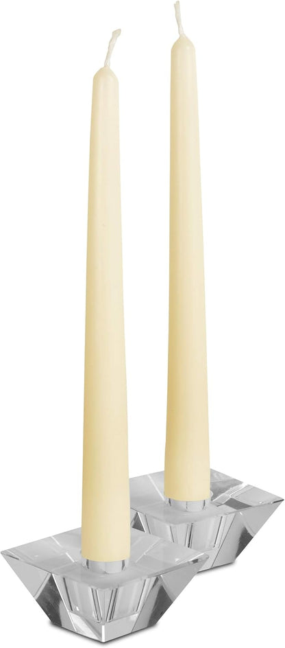 Hyoola Tall Taper Candles - 10 Inch Metallic Gold Unscented Dripless Taper Candles - 8 Hour Burn Time - 4 Pack