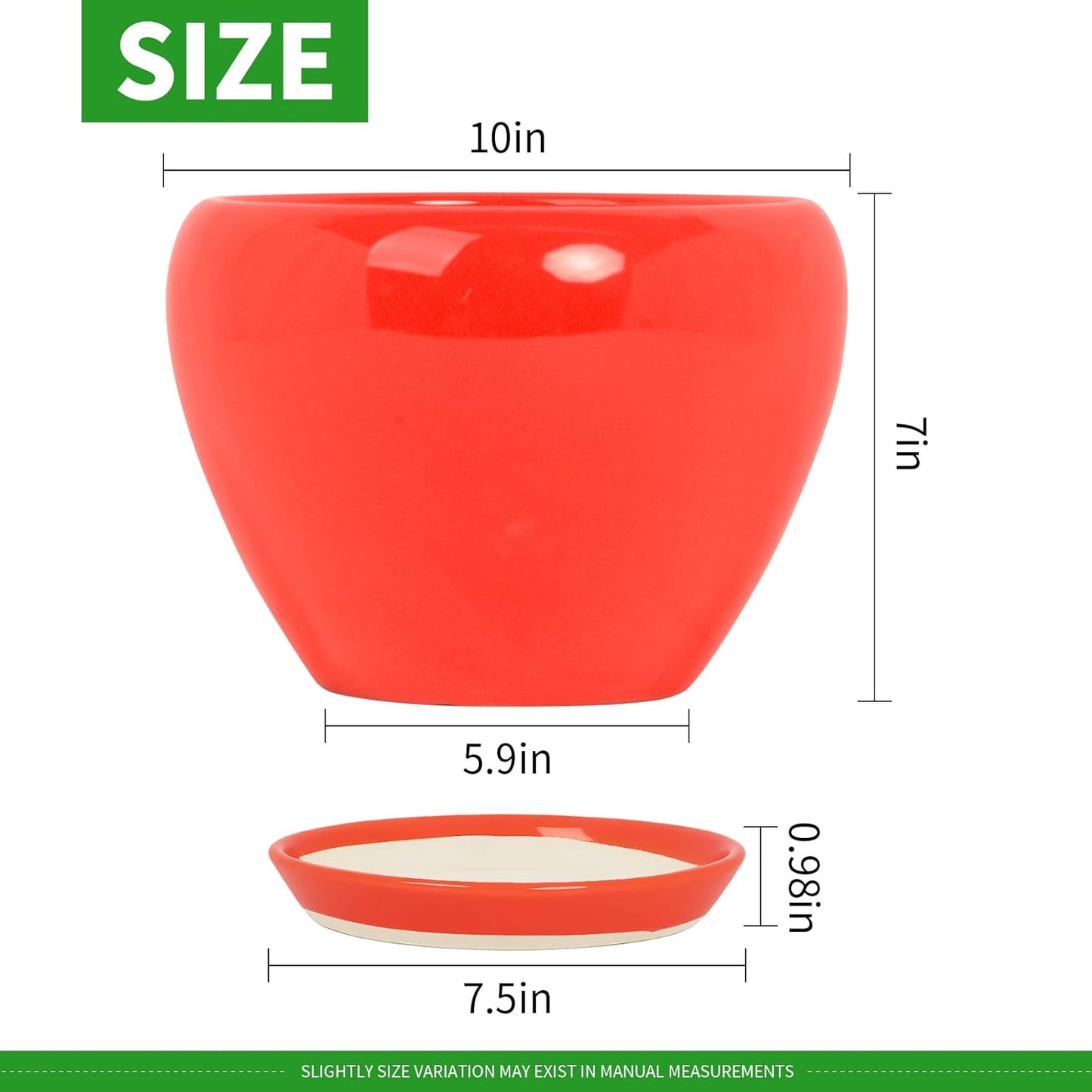 Deep Dream 6 Inch Plant Pots- Ceramic Planter Pot with Drainage Hole and Saucer, Round Flower Pot for Indoor Outdoor Succulent, Snake Plants and Cactus, Blue