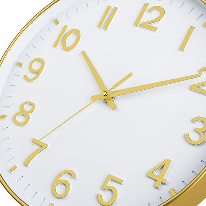 HZDHCLH Wall Clocks Battery Operated,12 inch Silent Non Ticking Modern Wall Clock for Living Room Bedroom Kitchen Office Classroom Decor (Olive Green and Gold)