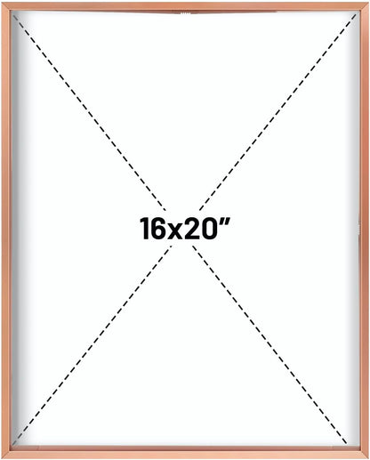 Frametory, Floating Picture Frame 12x16 - Black Aluminum Metal Photo Frame - Real Glass of Front - for Wall Mount Display