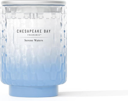 Chesapeake Bay, 11oz Marine Drift Scented Candle, Mood Evoking Fragrance, Textured Sea Glass-Inspired Jar, Premium Soy Blend Wax with Essential Oils, Coastal Fragrance for Home Décor or Gifting