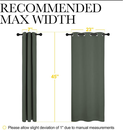 NICETOWN Halloween Pitch Black Solid Thermal Insulated Grommet Blackout Curtains/Drapes for Bedroom Window (2 Panels, 42 inches Wide by 63 inches Long, Black) - Colors C