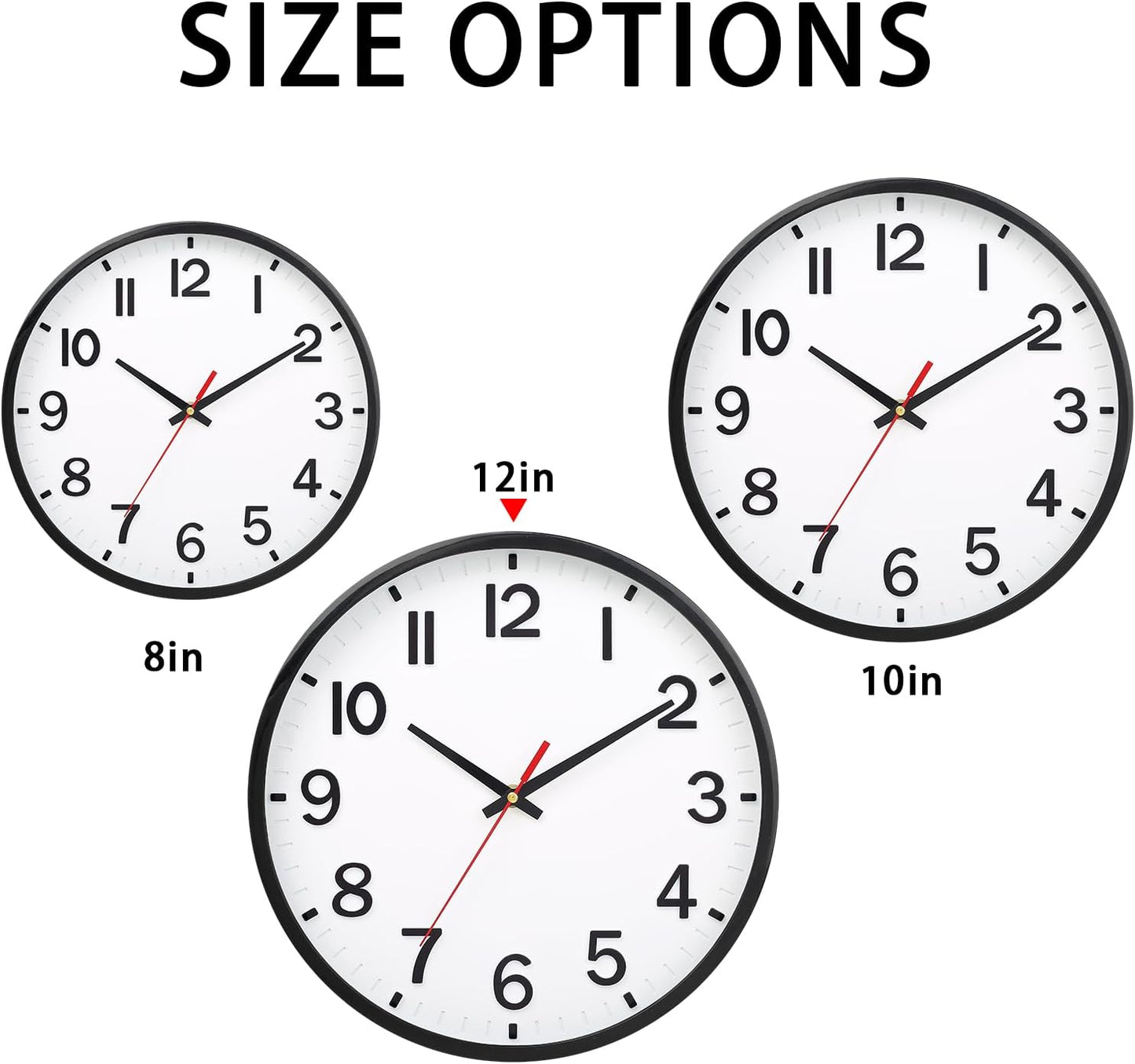 Wall Clocks Battery Operated 8 inch Modern Wall Clock,Silent Non Ticking Wall Clock for Living Room Bedroom Kitchen Office Classroom Decor (Green White)