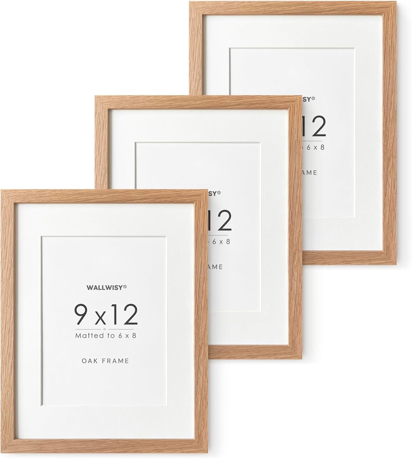 5x7 Picture Frame, Solid Oak Wood 5 x 7 Photo Frame with Mat to 4x6, 7x5 Picture Frames for Wall and Tabletop Display, (Walnut Set of 1)