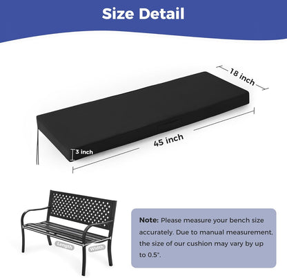 IPYNBAP Outdoor Bench Cushions for Outdoor Furniture, 48x18x3 Inch, Waterproof Bench Pillow, Fade Resistant Long Bench Seat Pads for Garden, Indoor, Porch Swing, Navy Blue