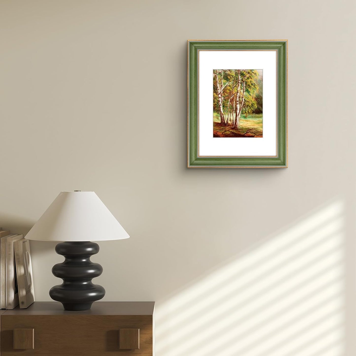 Golden State Art, 11x14 Photo Frame with Mat for Pictures 8x10 and Real Glass (Dark Gold Brown & Bronze Pewter Panel with White Color Mat, 1.25 Inch Frame Border)