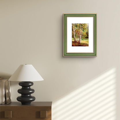 Golden State Art, 11x14 Photo Frame with Mat for Pictures 8x10 and Real Glass (Dark Gold Brown & Bronze Pewter Panel with White Color Mat, 1.25 Inch Frame Border)