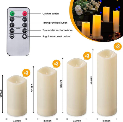 48- Pack of 3 Sizes of LED Flameless Candles.This Candle is Suitable for café, Fancy Restaurant, Bookstore and Other Scenes to Create a Relaxing and Romantic Atmosphere.