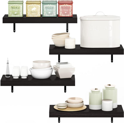 Furinno Rossi 5-Tier Wall Mount Floating Radial Corner Shelf, White