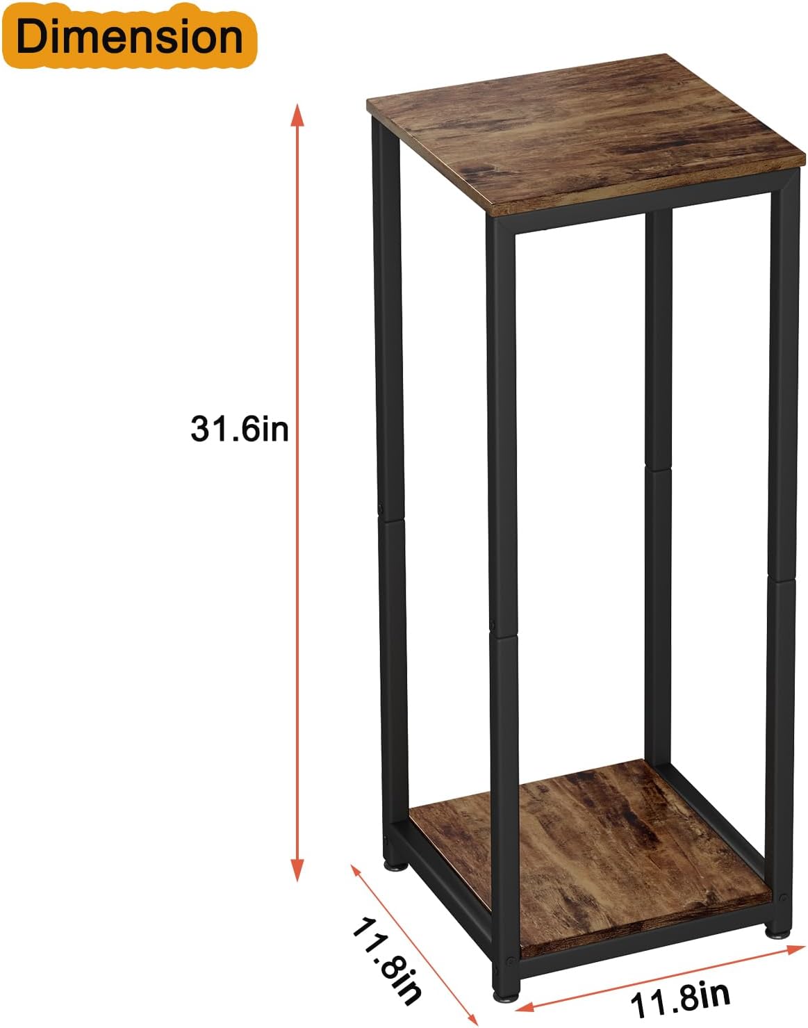 Plant Stand Indoor Corner Tall 2 Tier Metal Modern Flower Storage Plant Shelf Holder for Living Room Balcony Garden,Black (2 Tier-Black Round)