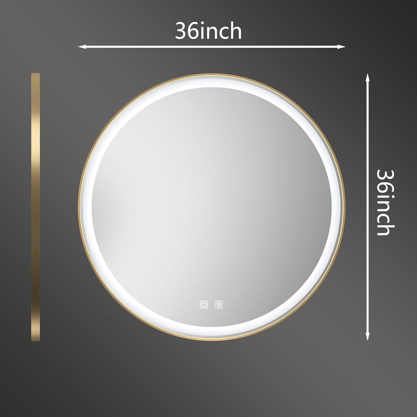 Itrue 12 Inch Small Round Decorative Wall Mirror, HD Silver-Coated Glass with Brushed Black Metal Frame, Minimalist Modern Accent Mirror for Vanity, Narrow Walls, Bathroom, Bedroom & Entryway