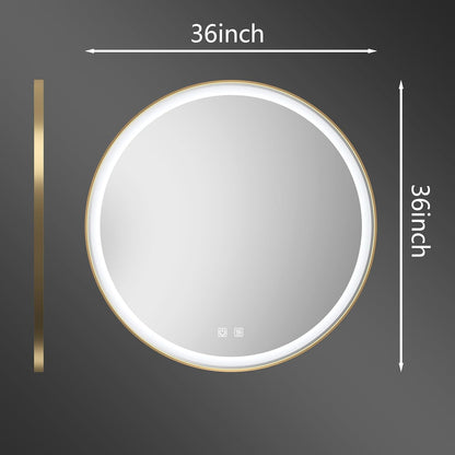 Itrue 12 Inch Small Round Decorative Wall Mirror, HD Silver-Coated Glass with Brushed Black Metal Frame, Minimalist Modern Accent Mirror for Vanity, Narrow Walls, Bathroom, Bedroom & Entryway