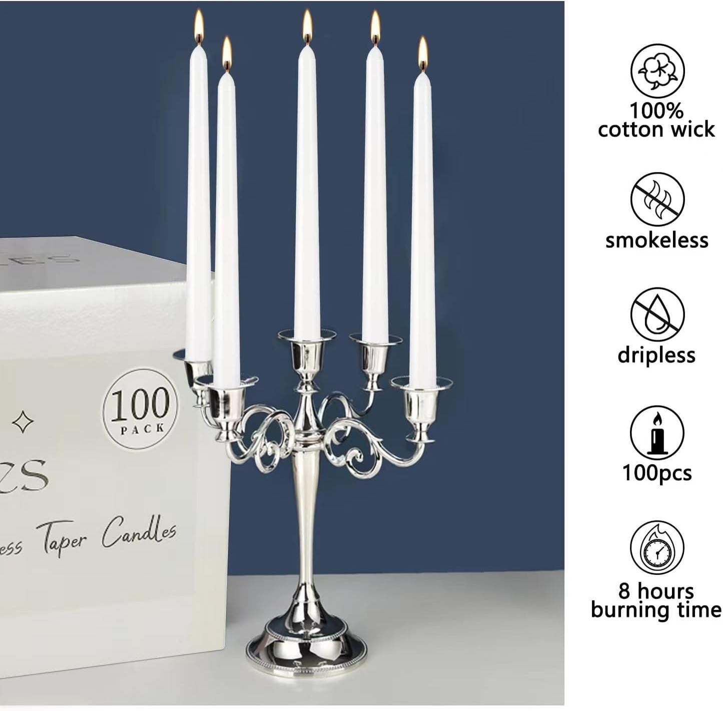YOROXRG 40 Pack Spell Chime Candles-4 Inch Multi-Colored Taper Candles Sticks-for Home Decor Kitchen Decor Wedding Decoration-10 Colours