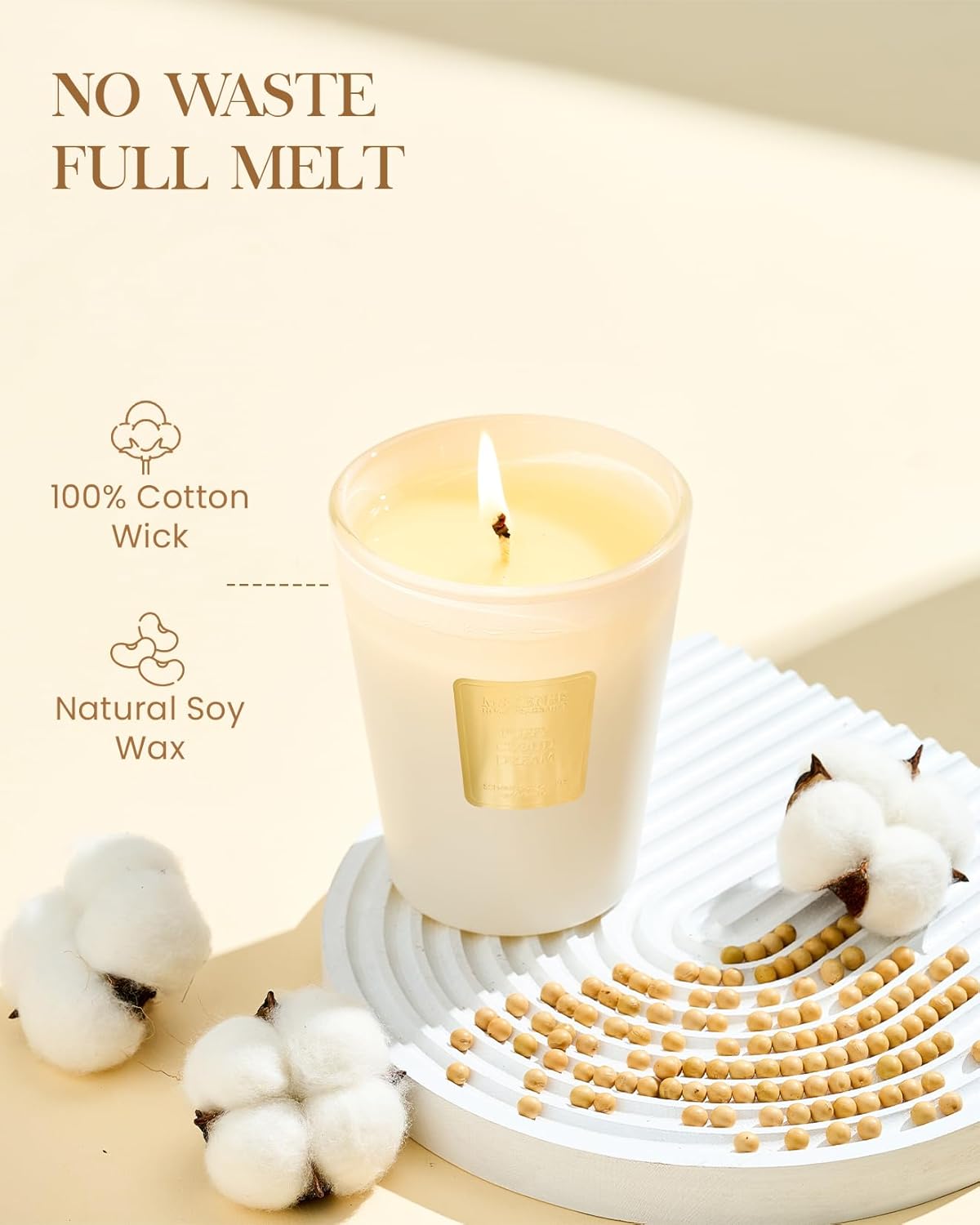M&SENSE Jasmine Candles Highly Scented 3 Wick 35oz 150 Hours Burn Extra Large Jar Candles for Women, Natural Soy Wax Aromatherapy Candle for Stress Relief, Meditation, Yoga, Spa - Colors B