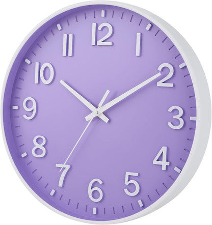HZDHCLH Wall Clocks Battery Operated,12 inch Silent Non Ticking Modern Wall Clock for Living Room Bedroom Kitchen Office Classroom Decor (Olive Green and Gold)