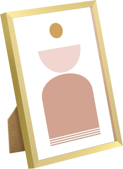 upsimples 5x7 Picture Frame Set of 3, Made of High Definition Glass for 5 x 7 Black Frames, Wall and Tabletop Display Thin Border Photo Frame for Home Décor